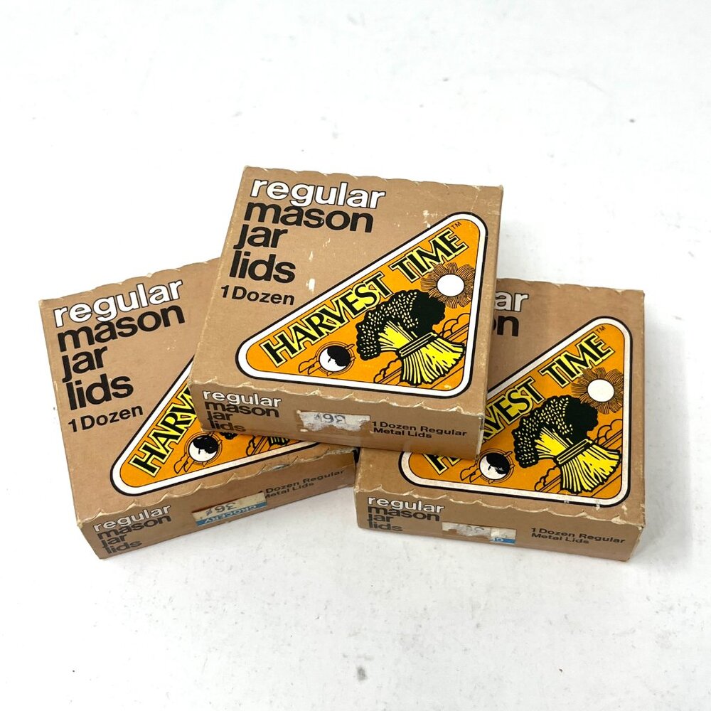 Vintage [5 Boxes of 12] Magic Button Regular Mason Canning Lids Deadstock